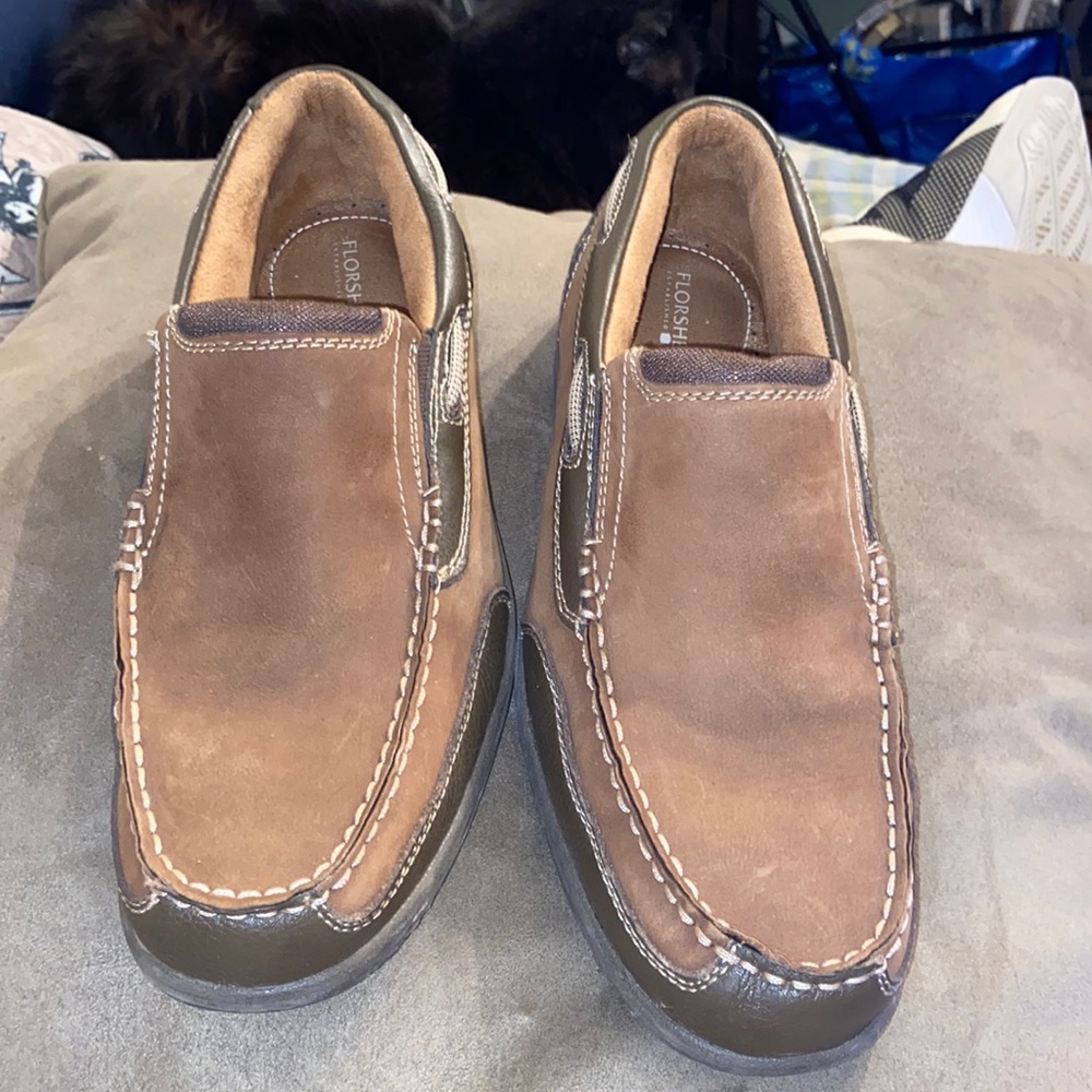 Florsheim Lakeside Slip On Boat Shoe Brown‎ Leather Size 10M EXCELLENT Condition